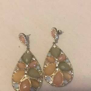 Tear drop mosaic earrings